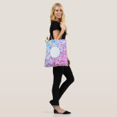 Blauwe Paarse werveling  kleurrijk Modern Tote Bag (Op model)