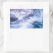 Blauwe paarse witte abstracte hete wolken rook rechthoekige sticker (Tas)