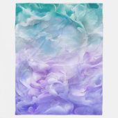 Blauwe & paarse wolkenwerveling fleece deken (Voorkant)