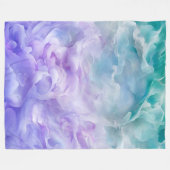 Blauwe & paarse wolkenwerveling fleece deken (Voorkant (Horizontaal))