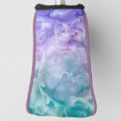 Blauwe & paarse wolkenwerveling golfheadcover (Draai 90)