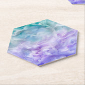 Blauwe & paarse wolkenwerveling kartonnen onderzetters (Schuin)