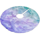Blauwe & paarse wolkenwerveling kerstboom rok (Gekanteld)