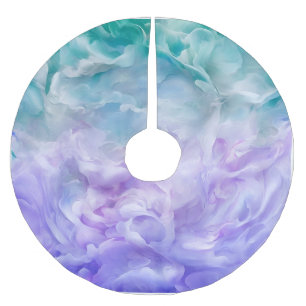 Blauwe & paarse wolkenwerveling kerstboom rok
