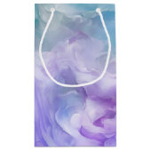 Blauwe & paarse wolkenwerveling klein cadeauzakje (Achterkant)