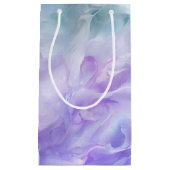 Blauwe & paarse wolkenwerveling klein cadeauzakje (Voorkant)