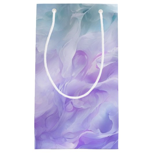 Blauwe & paarse wolkenwerveling klein cadeauzakje (Voorkant)