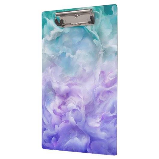 Blauwe & paarse wolkenwerveling klembord (Links)