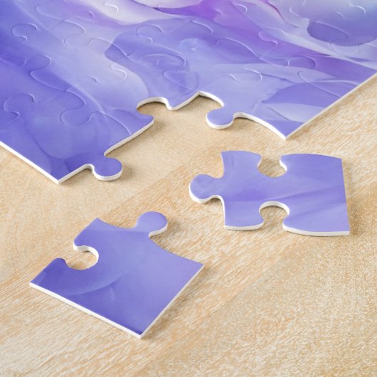 Blauwe & paarse wolkenwerveling legpuzzel (Zijkant)