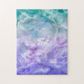 Blauwe & paarse wolkenwerveling legpuzzel (Verticaal)