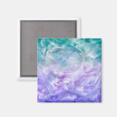 Blauwe & paarse wolkenwerveling magneet (Voorkant / Achterkant)