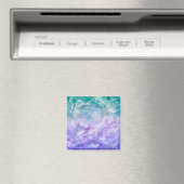 Blauwe & paarse wolkenwerveling magneet (Insitu (Vaatwasser))