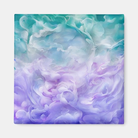 Blauwe & paarse wolkenwerveling magneet (Voorkant)