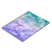 Blauwe & paarse wolkenwerveling notitieboek (Linkerzijde)