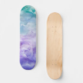 Blauwe & paarse wolkenwerveling persoonlijk skateboard (Voorkant)