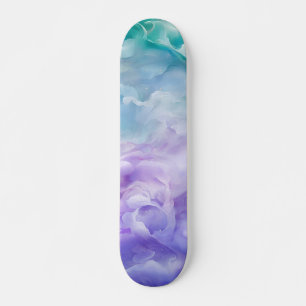 Blauwe & paarse wolkenwerveling persoonlijk skateboard
