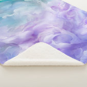 Blauwe & paarse wolkenwerveling sherpa deken (3/4)