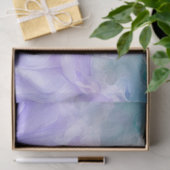 Blauwe & paarse wolkenwerveling tissuepapier (Geschenk)