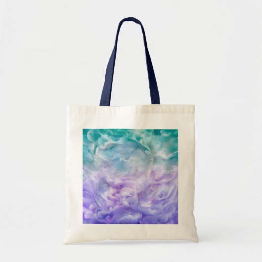 Blauwe & paarse wolkenwerveling tote bag (Voorkant)