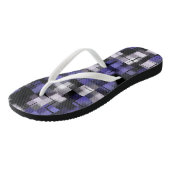 Blauwe Paarse zwarte witte rendy Teenslippers (Schuin)