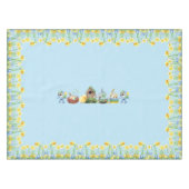 Blauwe paasbloemen tafelkleed (Voorkant (Horizontaal))