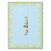 Blauwe paasbloemen tafelkleed (Voorkant)