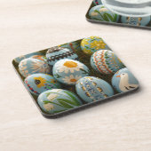 Blauwe paaseieren drankjes onderzetter (Linkerzijde)