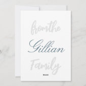 blauwe paashaas feestdagenkaart (Achterkant)