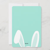 Blauwe paasoren eitjes 4 foto's collage feestdagenkaart (Achterkant)