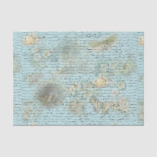 Blauwe paasvogels en nesten Decoupage papier