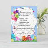 Blauwe paaszondagzondag, uitnodiging (Staand voorkant)