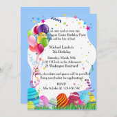 Blauwe paaszondagzondag, uitnodiging (Voorkant / Achterkant)