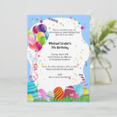 Blauwe paaszondagzondag, uitnodiging (Staand voorkant)