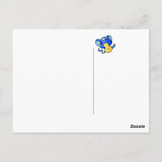 blauwe pacifier briefkaart (Achterkant)