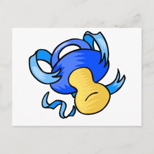 blauwe pacifier briefkaart