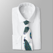 Blauwe pacock met prachtige staartwaren stropdas (Gebonden)