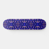 Blauwe paddenstoel skateboard (Horizontaal)