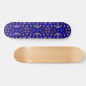Blauwe paddenstoel skateboard (Horizontaal)