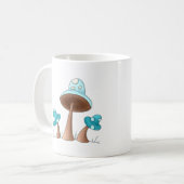 Blauwe paddenstoelen koffiemok (Voorkant links)