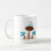 Blauwe paddenstoelen koffiemok (Links)