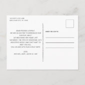 Blauwe pagina's Botten nieuwe pootaardappel Aankondigingskaart (Achterkant)