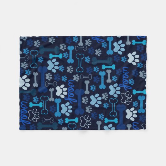 Blauwe pagina's en Botten Fleece Deken (Voorkant (Horizontaal))