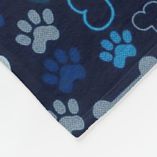 Blauwe pagina's en Botten Fleece Deken (Hoek)