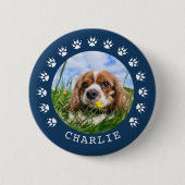 Blauwe pagina's Lijst Pet foto Ronde Button 5,7 Cm (Voorkant)