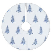 Blauwe Pagoda Kerstboom Patroon Tree Rok Kerstboom Rok (Voorkant)