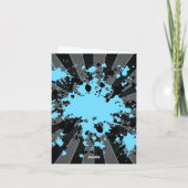 Blauwe paintball dankt u bedankkaart (Achterkant)
