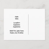 Blauwe paintball verjaardag uitnodiging briefkaart (Achterkant)