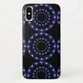 blauwe paisley apple iphone hoesje (Achterkant)