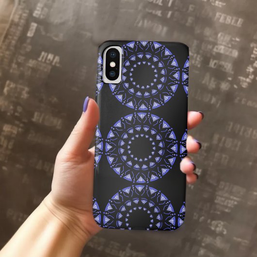 blauwe paisley apple iphone hoesje