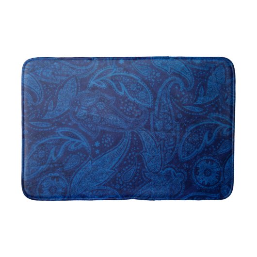 Blauwe paisley badmat (Voorkant)